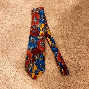Vintage 90s Flower Tie